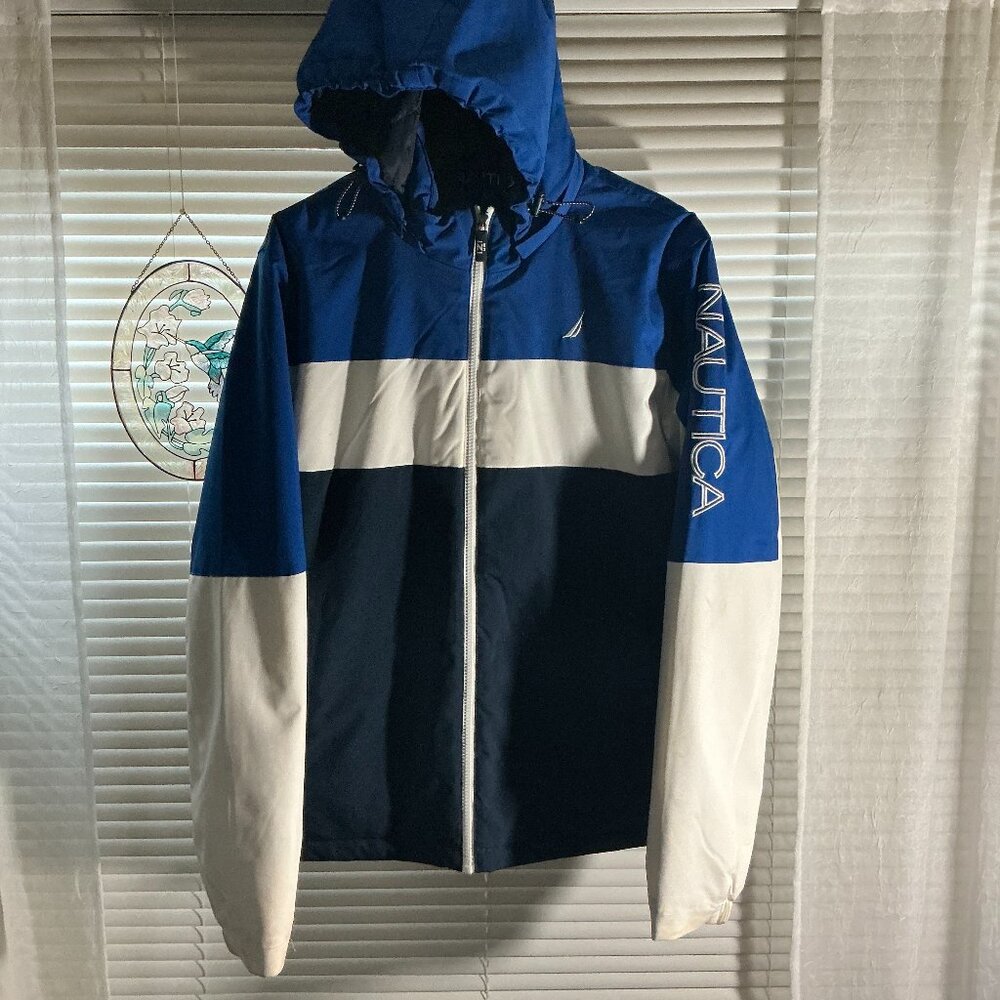 Blue shade white Nautica coat